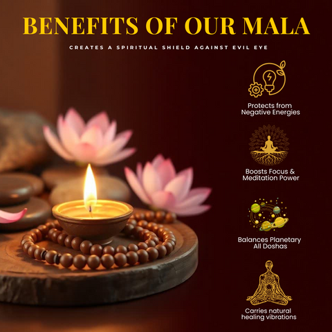 Karungali Malai 108-Beads & Karungali Malai Bracelet Combo with Govt. Certification