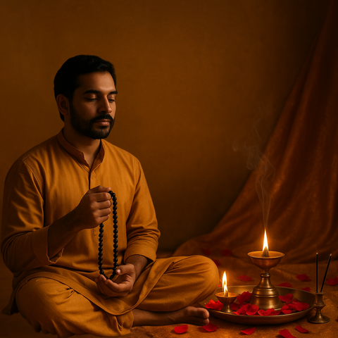 Karungali Malai 108-Beads & Karungali Malai Bracelet Combo with Govt. Certification