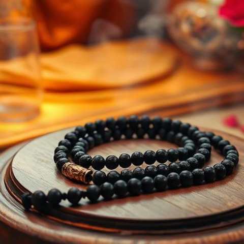 Karungali Malai 108-Beads & Karungali Malai Bracelet Combo with Govt. Certification