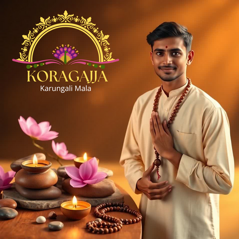 Karungali Malai 108-Beads & Karungali Malai Bracelet Combo with Govt. Certification