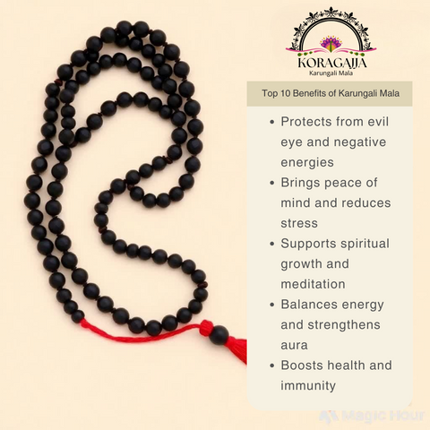 Karungali Malai 108-Beads & Karungali Malai Bracelet Combo with Govt. Certification